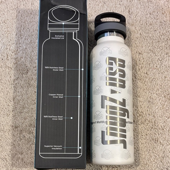 Tundra Stainless Steel Copper Water Bottle 20 oz White NWT - Picture 7 of 11
